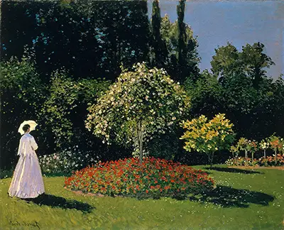 Femme dans un jardin Claude Monet